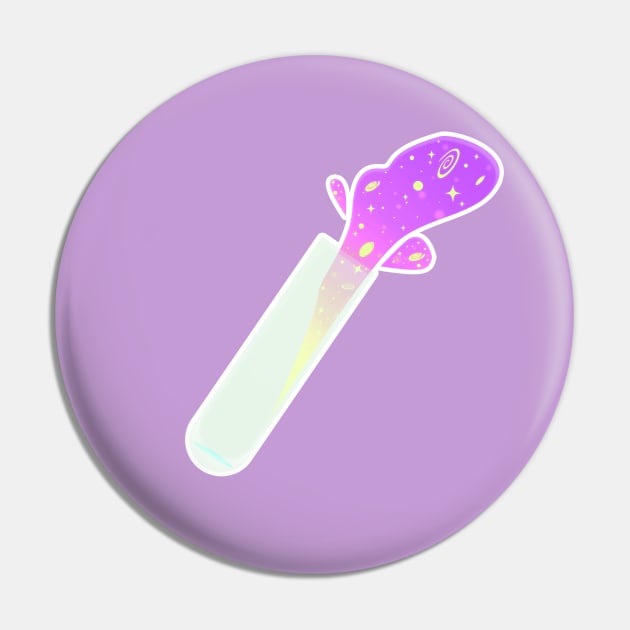 Spilling Space Test tube Pin by AlphaCubix