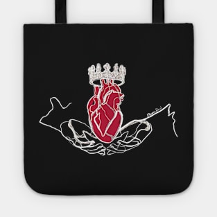 Single Line - Claddagh (White) Tote