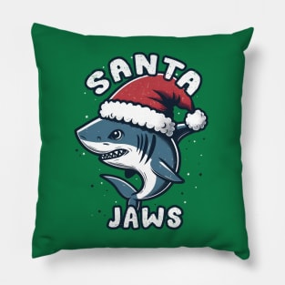 Santa Jaws- Funny Christmas Shark Pillow