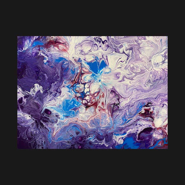 Purple Pour Painting by DentistArt2022