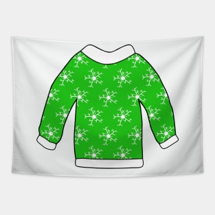 Green Ugly Holiday Sweater Tapestry