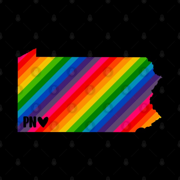 USA States: Pennsylvania (rainbow) by LetsOverThinkIt