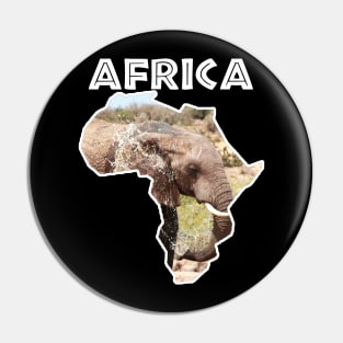 African Wildlife Continent Elephant Splash Pin