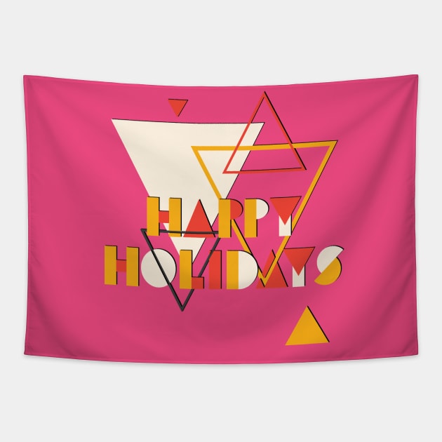 Happy Holidays Tapestry by TeeText