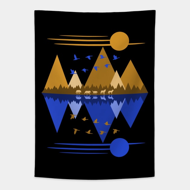 Wolfpack Passage #7 Tapestry by RockettGraph1cs