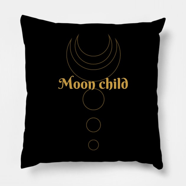 The magical moon child Pillow by Kahytal