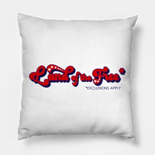 Land of the Free Patriotic Design Pillow