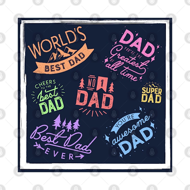 Colorful Fathers Day Text by ZUCCACIYECIBO