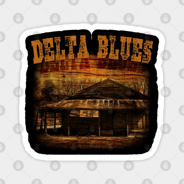 Delta Blues Music Design Magnet by HellwoodOutfitters