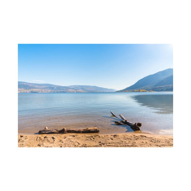 Okanagan Lake View with Blue Sky by Amy-K-Mitchell