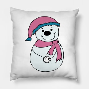 Happy snowman Pillow