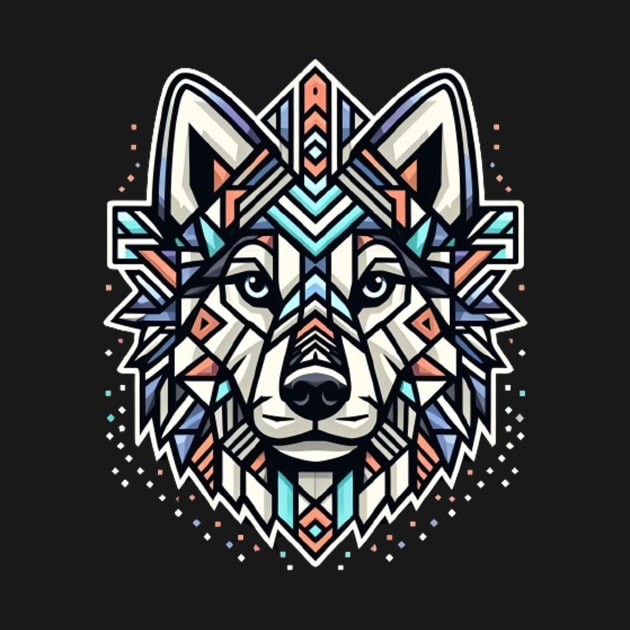 Geometric dog face by  El-Aal