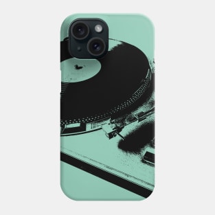 Turntable With Vinyl Record Illustration Phone Case