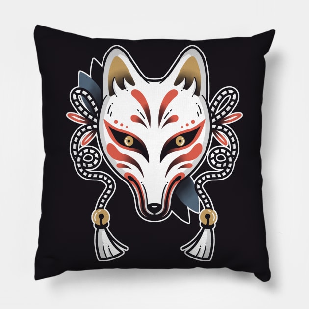 Kitsune tattoo Pillow by paulagarcia