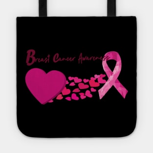 Breast Cancer, Pink Ribbon, Sublimation Tote
