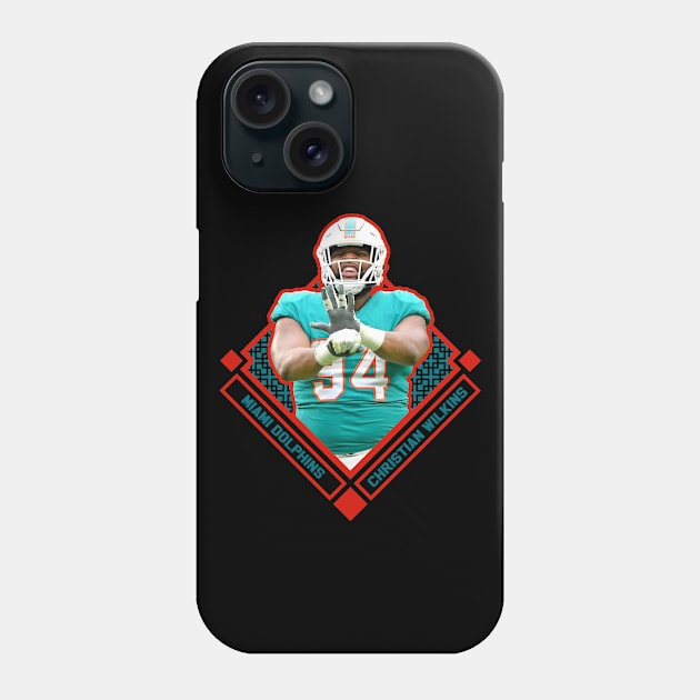 Christian Wilkins Diamond Style Phone Case by hackercyberattackactivity