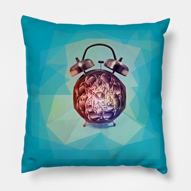 Space-Time Clock Pillow by DavidCentioli