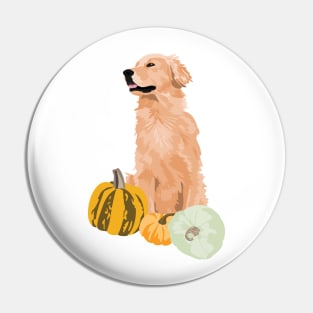 Golden Retriever Fall 3 Pin