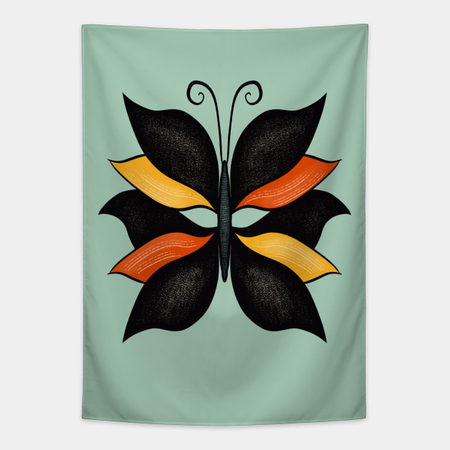 Beautiful Butterfly Weird Abstract Insect Tapestry by Boriana Giormova