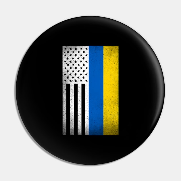 Ukraine Design for proud Ukrainian Americans Pin by c1337s