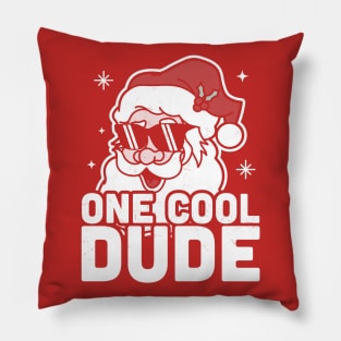 One Cool Dude Santa Claus with Sunglasses Funny Christmas Pillow