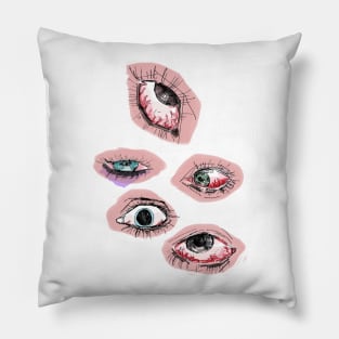 blood in my eyes Pillow