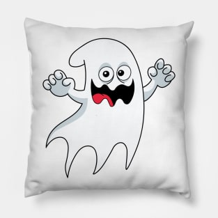 Halloween cute ghost, cartoon ghost, Halloween character Pillow