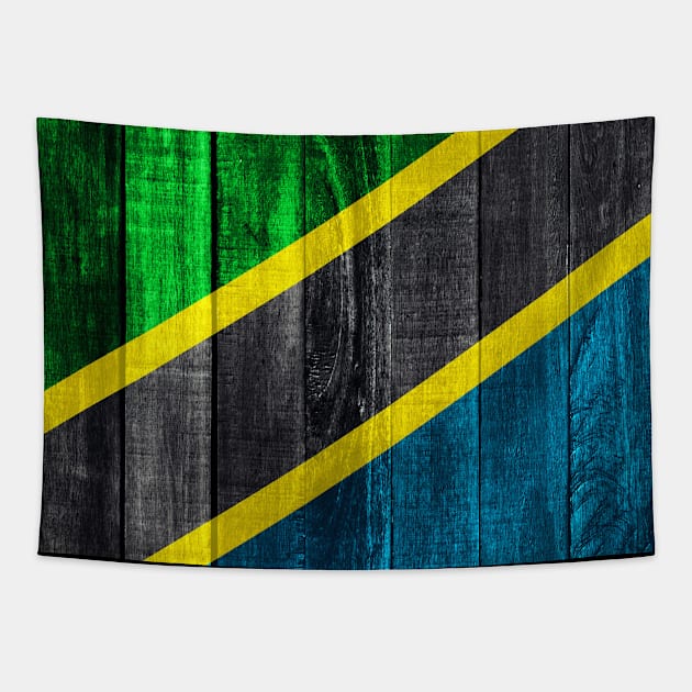 Flag of Tanzania - Wood Tapestry by DrPen