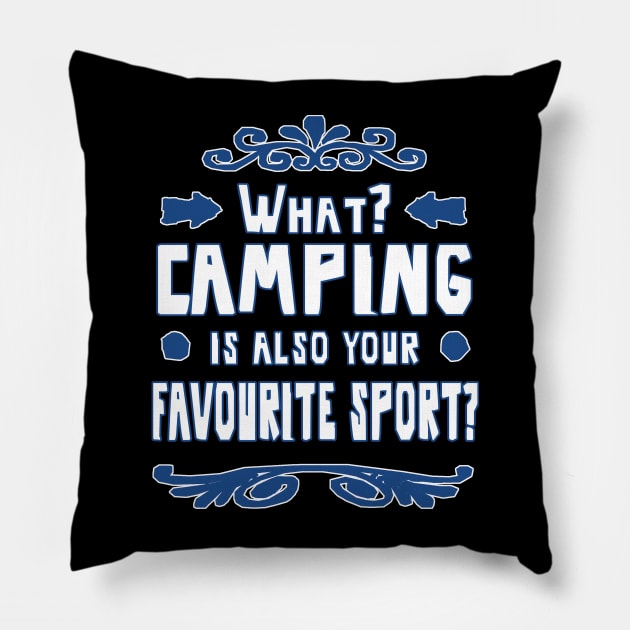 Camping Campfire Tent Camping Adventure Gift Pillow by FindYourFavouriteDesign