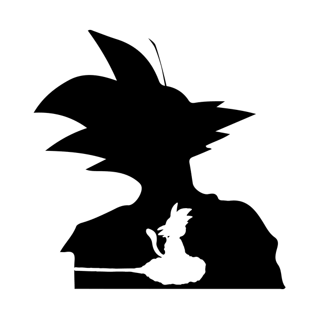 Goku Silhouette with Kid Goku by magentasponge