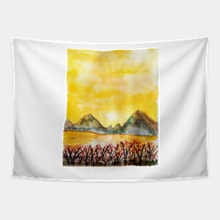 Golden Paradise Tapestry