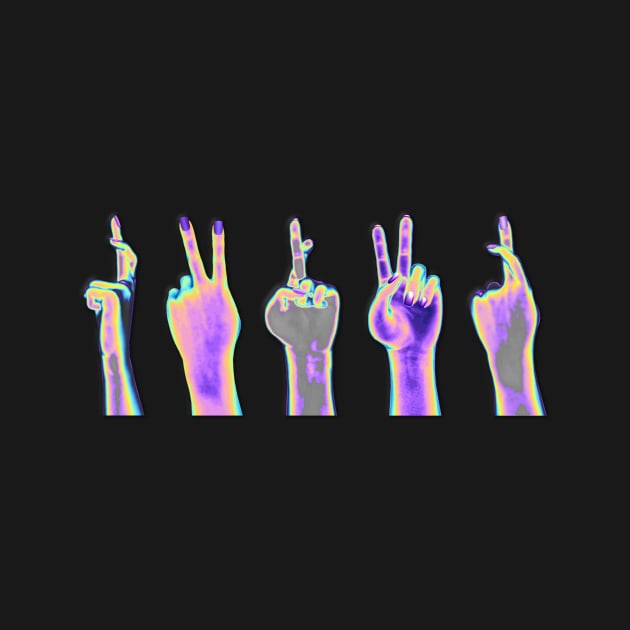 Holographic Hands by dinaaaaaah