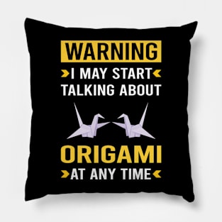 Warning Origami Pillow