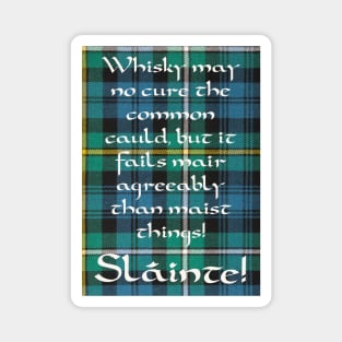 Whisky Slainte Tartan Magnet