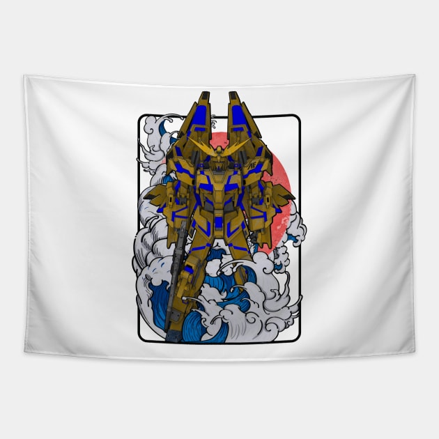 RX-0 Unicorn Gundam 03 Phenex Tapestry by gblackid