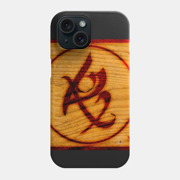 Wood Burned Fearless Rune Phone Case by AjDreamCraft