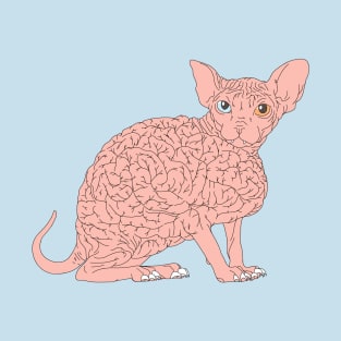 Smart Cat Brain T-Shirt