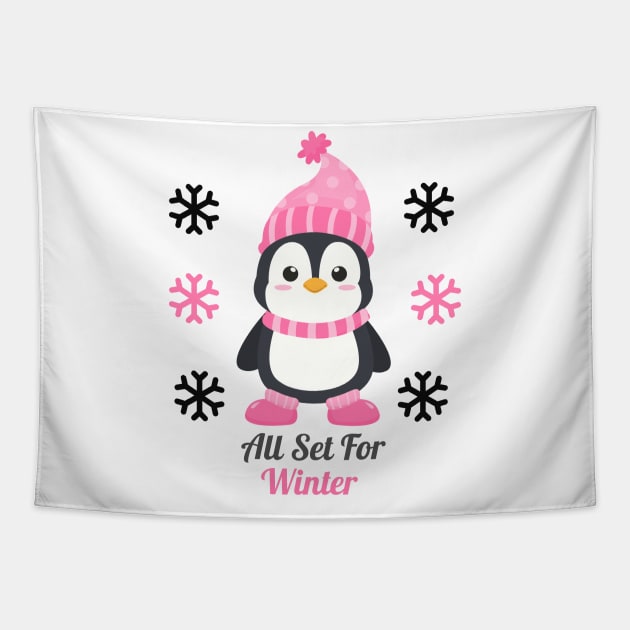 All Set For Winter - Cute Penguin Tapestry by Animal Specials