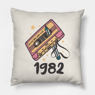 Awesome Mix Vol. 1 1982 Cassette Tape Vintage Pillow