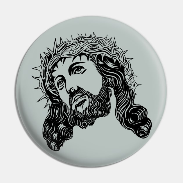 Jesus Christ Face Pin by martinussumbaji