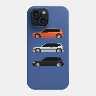 Honda Civic EF Combo Pixelart Phone Case