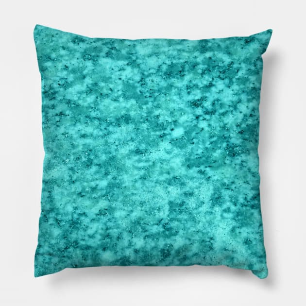 Turquoise Marble Texture Pillow by MarbleTextures