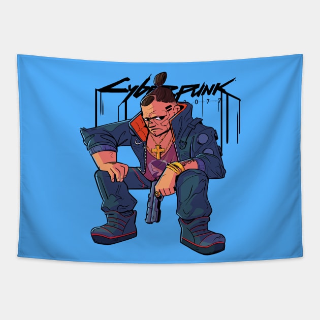 Jackie Welles - Cyberpunk 2077 Tapestry by sythelum