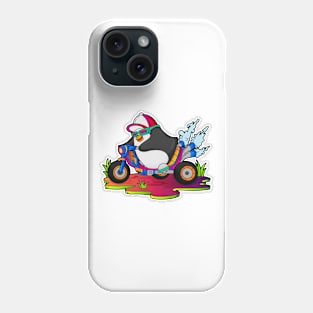 Penguin as Biker with Motorcycle Phone Case