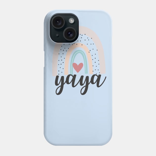 Pastel Rainbow Yaya Phone Case by Hello Sunshine