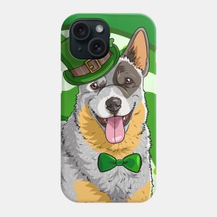 Australian Cattle Dog St Patricks Day Leprechaun Phone Case