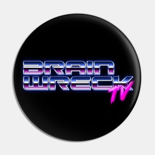 80s Retrowave Brain Wreck TV Pin