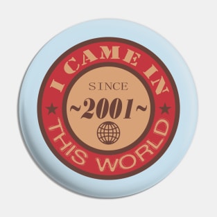 year of birth 2001 Pin