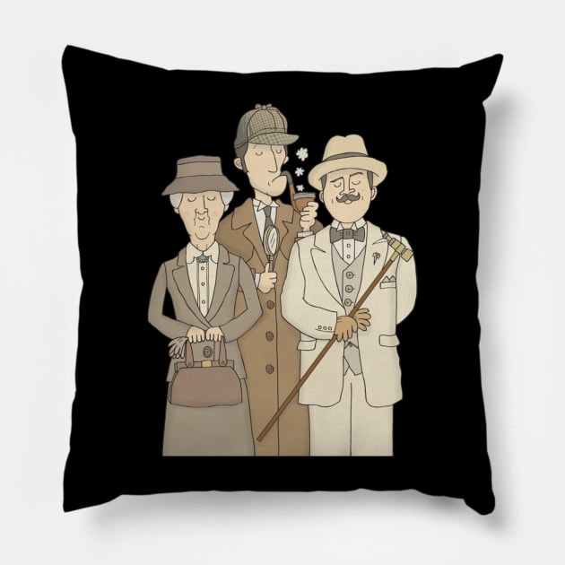 agatha christie Pillow by Tulcoolchanel