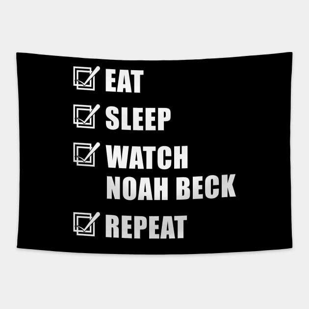 Eat Sleep Watch Noah Beck Repeat Tapestry by JustCreativity